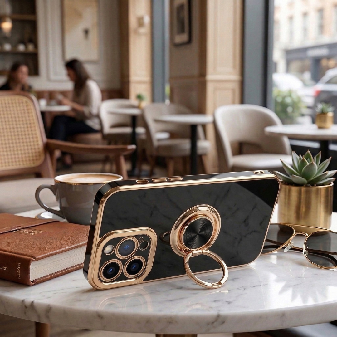 The Halo Collection - luxury iPhone case with built-in ring stand by Royal Cases