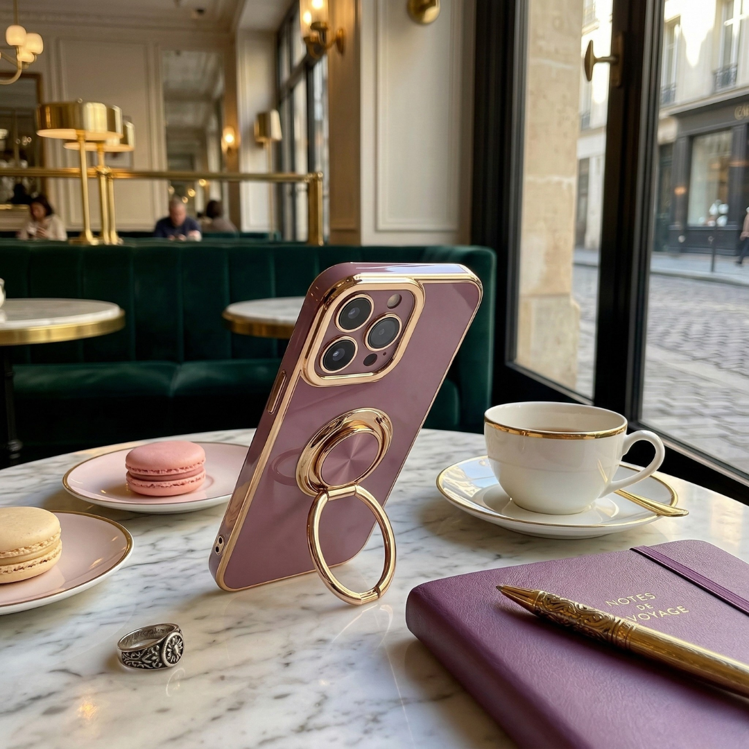 The Halo Collection - luxury iPhone case with built-in ring stand by Royal Cases