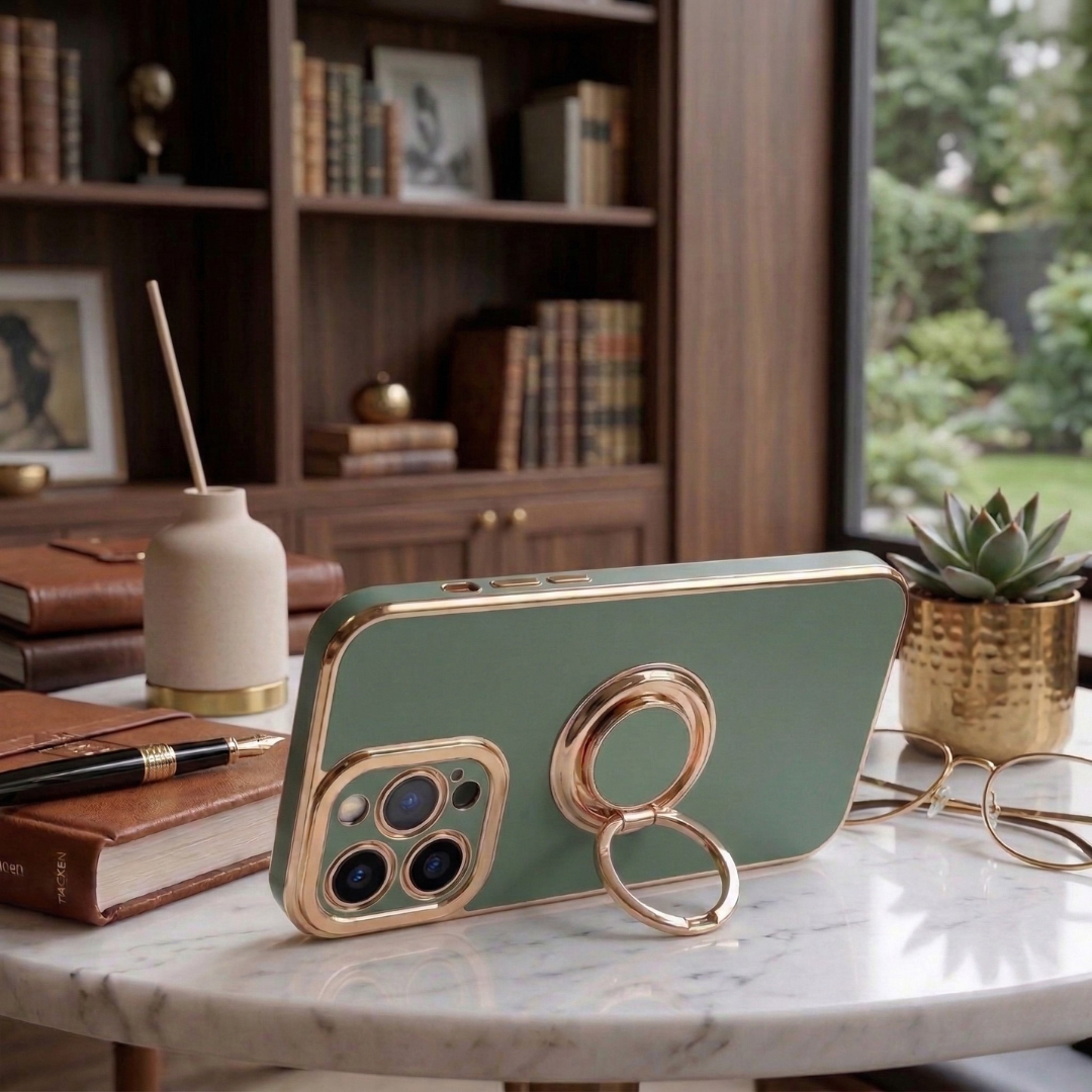 The Halo Collection - luxury iPhone case with built-in ring stand by Royal Cases