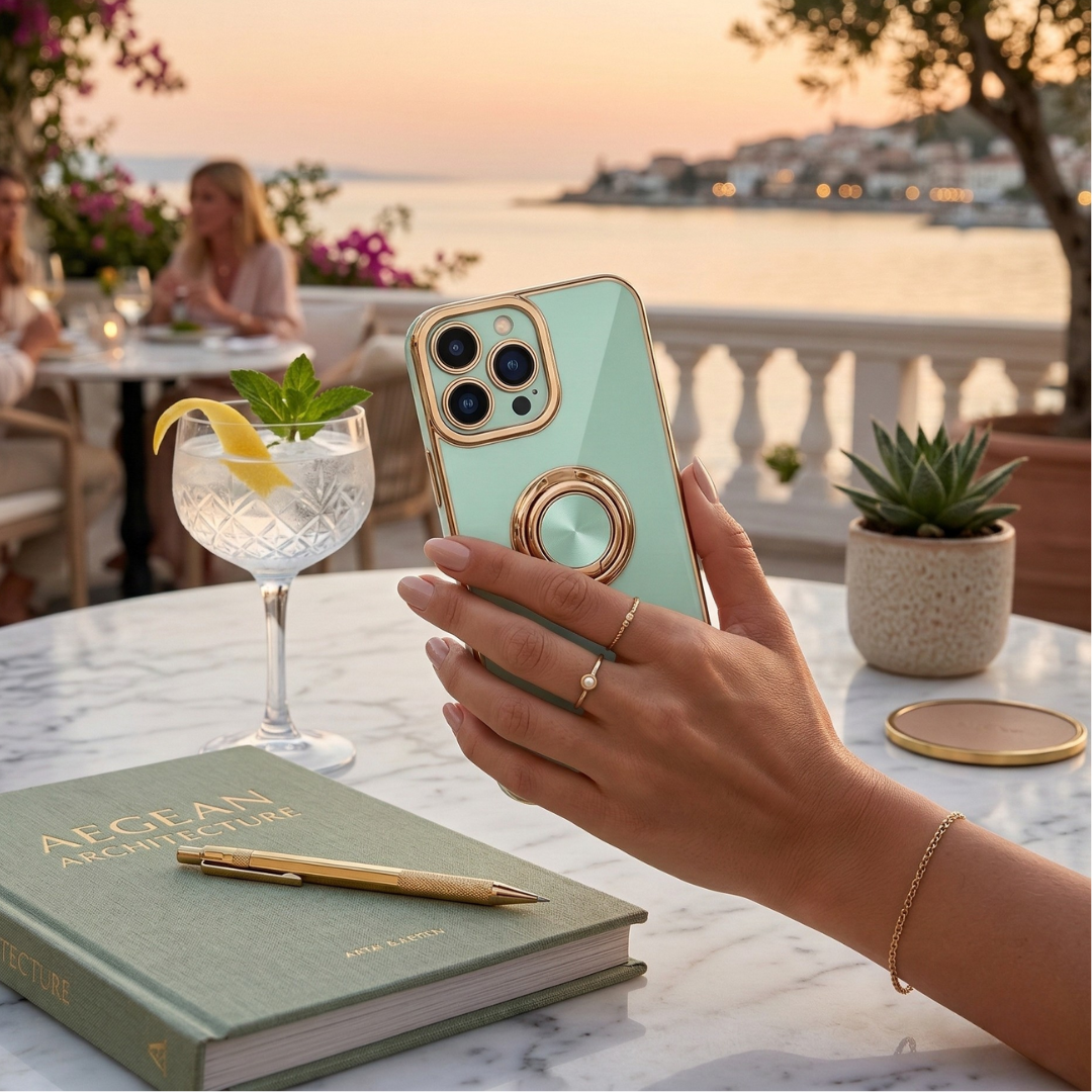 The Halo Collection - luxury iPhone case with built-in ring stand by Royal Cases