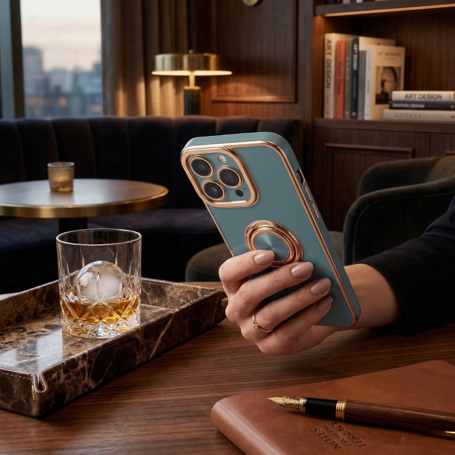 The Halo Collection - luxury iPhone case with built-in ring stand by Royal Cases