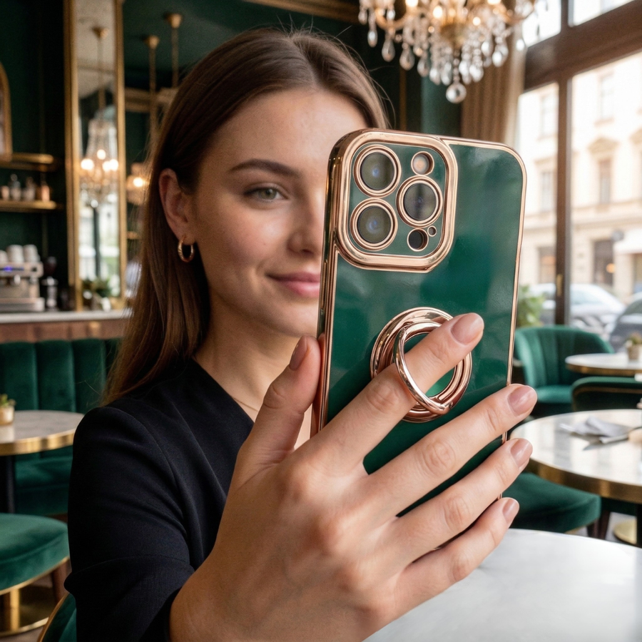 The Halo Collection - luxury iPhone case with built-in ring stand by Royal Cases