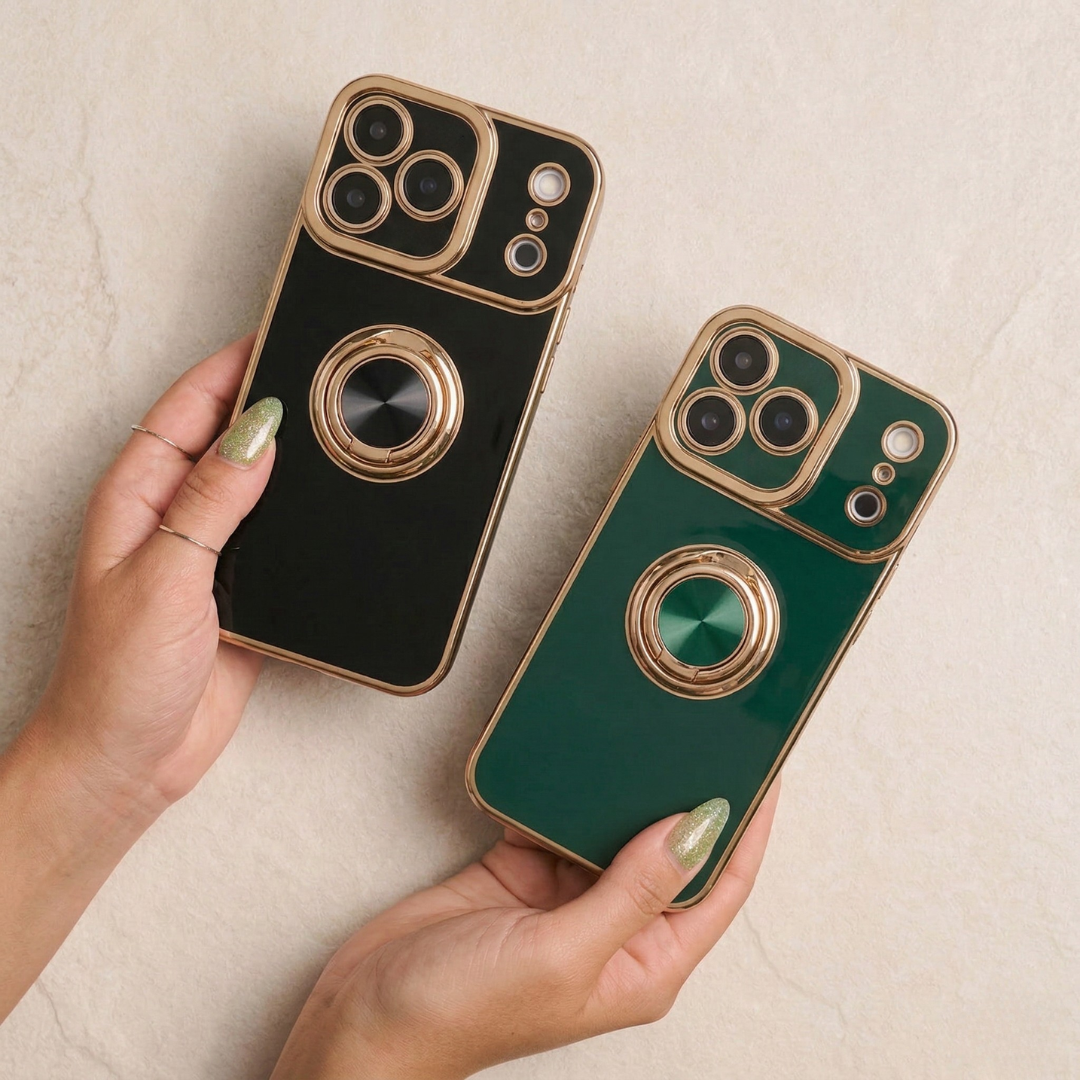 The Halo Collection - luxury iPhone case with built-in ring stand by Royal Cases
